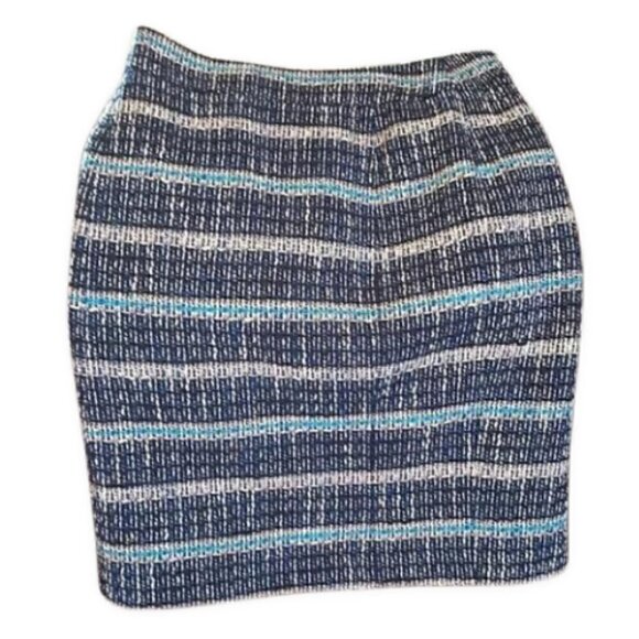 Tory Burch Pencil Skirt Knit Woven Stripes Women's Size 4 - Picture 3 of 8